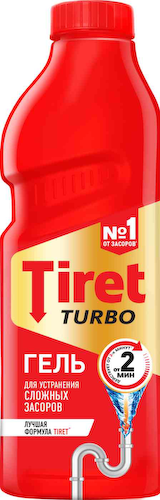 Гель для труб Tiret Turbo для устранения сложных засоров #1
