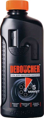 Гель для удаления засоров труб Deboucher 5 минут #1