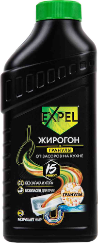 Гранулы от засоров на кухне Expel Жирогон #1