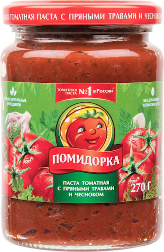 Паста томатная Помидорка с пряными травами и чесноком #1