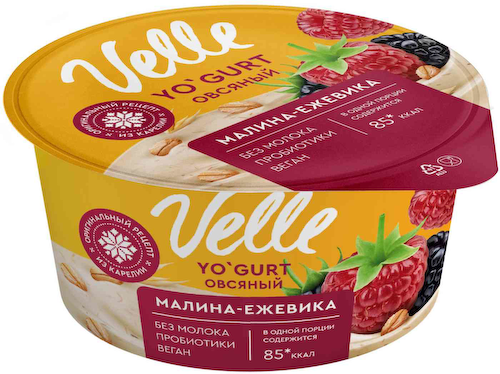 Продукт овсяный ферментированный Velle Малина-ежевика 0,5% #1