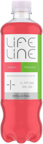 Витаминизированный напиток Lifeline Intellectual, арбуз-яблоко, без газа #1