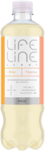 Витаминизированный напиток Lifeline Light Focus, персик-юзу, без газа #1