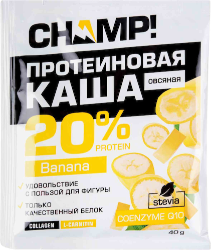 Каша овсяная протеиновая Champ! банан #1