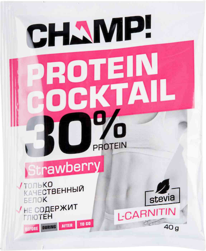 Коктейль протеиновый Champ! клубника #1