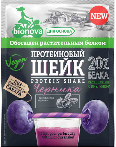 Шейк протеиновый Bionova черника #1