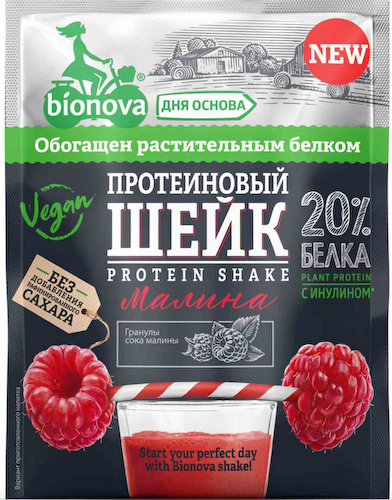 Шейк протеиновый Bionova малина #1