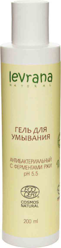 Гель для умывания антибактериальный Levrana Natural с ферментами ржи #1