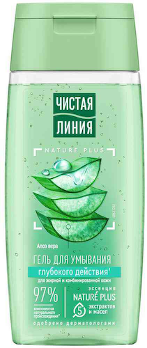 Гель для умывания Чистая Линия Nature Plus для жирной и комбинированной кожи #1