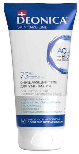 Гель для умывания очищающий Deonica Skincare Line для нормальной и комбинированной кожи #1