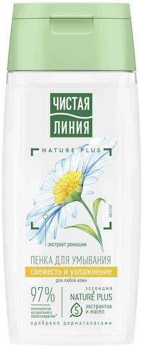 Пенка для умывания Чистая Линия Nature Plus свежесть и увлажнение ромашка #1