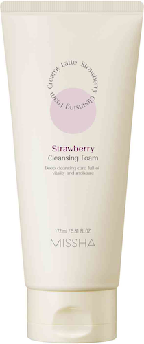 Пенка для умывания Missha Creamy Latte с экстрактом клубники #1
