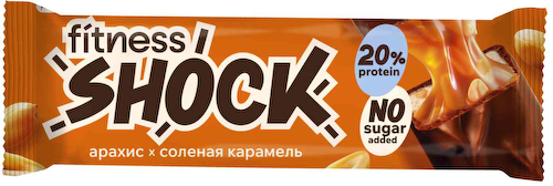 Батончик протеиновый FitnesShock арахис-соленая карамель #1