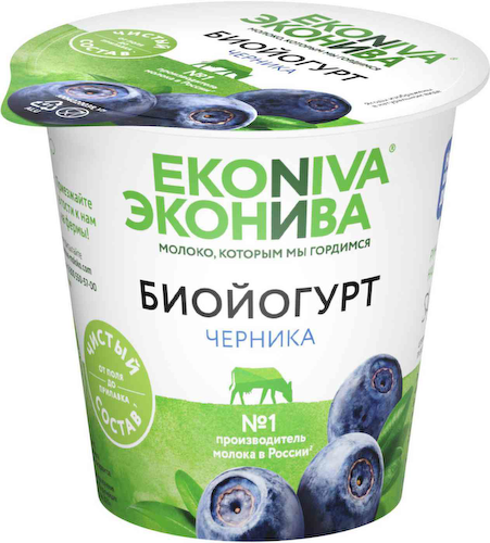 Биойогурт Эконива с черникой 2,8% #1