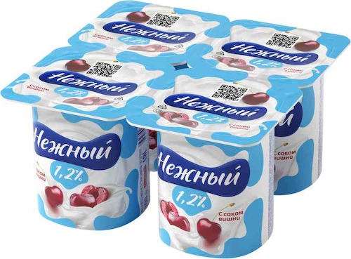 Продукт йогуртный Нежный с соком вишни 1,2% #1