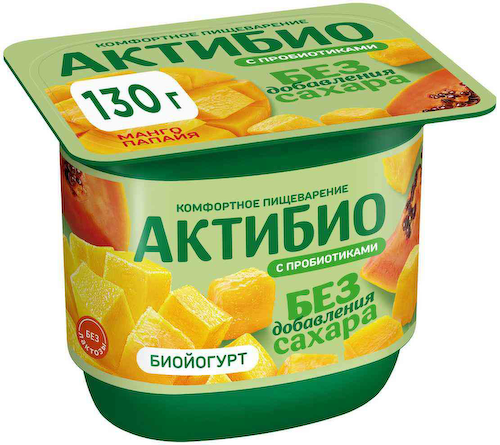 Йогурт Актибио с манго и папайей без добавления сахара 3% #1