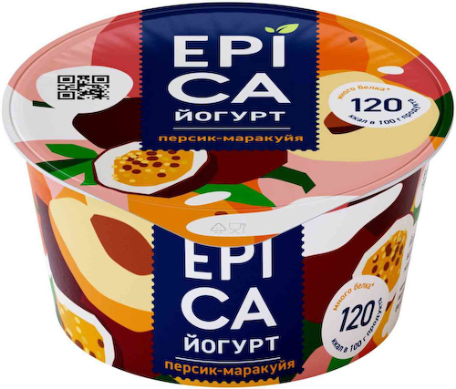Йогурт Epica Персик-маракуйя 4,8% #1