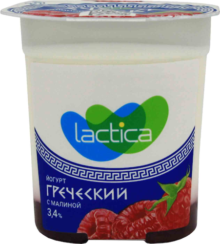 Йогурт греческий Lactica с малиной 3,4% #1