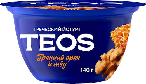 Йогурт греческий Teos Грецкий орех-мёд 2% #1
