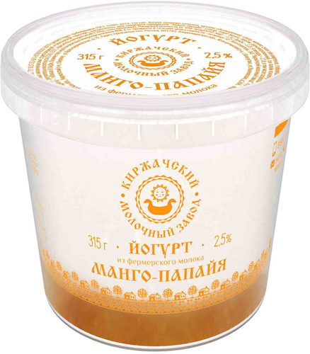 Йогурт Киржачский молочный завод манго-папайя 2,5% #1