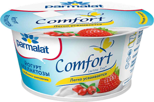 Йогурт Parmalat Comfort Клубника шиповник без лактозы 3% #1