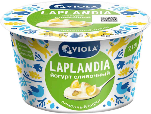 Йогурт сливочный  Viola Laplandia Лимонный Пирог с наполнителем 7,1% #1