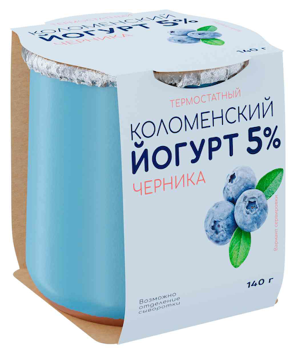 Йогурт термостатный Коломенский черника 5% #1