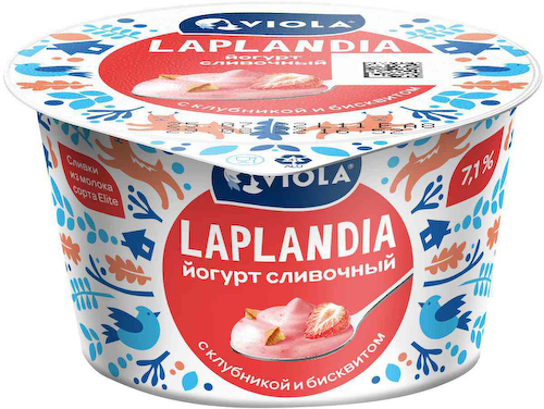 Йогурт Viola Laplandia Клубничный бисквит 7,1% #1