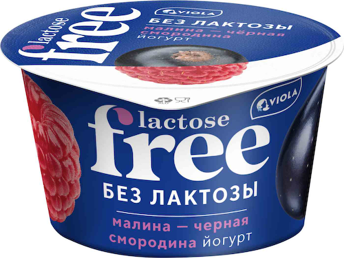 Йогурт Viola free с малиной и черной смородиной без лактозы 2,7% #1
