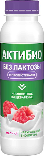 Биойогурт питьевой Актибио малина без лактозы 1,5% #1