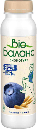 Биойогурт питьевой Bio Баланс Черника-злаки 1% #1
