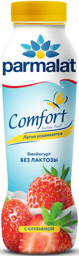 Биойогурт питьевой Parmalat Comfort с клубникой безлактозный 1,5% #1