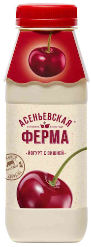 Йогурт питьевой Асеньевская ферма с вишней 1,5% #1