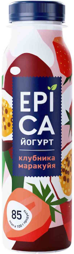 Йогурт питьевой Epica Клубника-маракуйя 2,5% #1