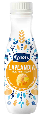 Йогурт питьевой Laplandia с манго и со вкусом пломбира 2,5% #1