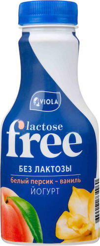 Йогурт питьевой Viola Free белый персик-ваниль без лактозы 1,1% #1