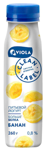 Йогурт питьевой Viola Clean Label с бананом 0,8% #1