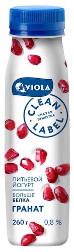Йогурт питьевой Viola Clean Label с наполнителем Гранат 0,8% #1