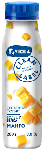 Йогурт питьевой Viola Clean Label с манго 0,8% #1