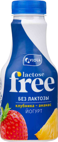 Йогурт питьевой Viola Free Клубника ананас без лактозы 1,1% #1
