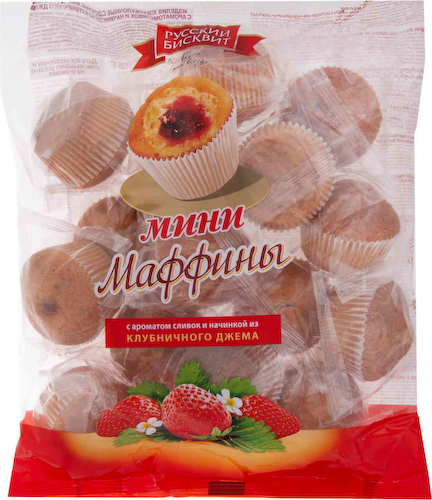 Маффины Русский бисквит Клубничный джем #1