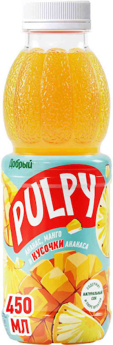 Напиток сокосодержащий Pulpy Ананас-Манго #1