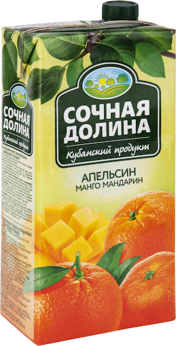 Напиток сокосодержащий Сочная долина Апельсин-манго-мандарин #1