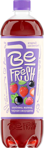 Витаминизированный напиток BeFresh Клубника-малина-черная смородина с соком негазированный #1