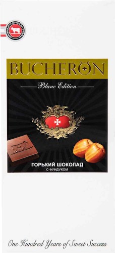 Шоколад горький Bucheron Blanc Edition с фундуком #1