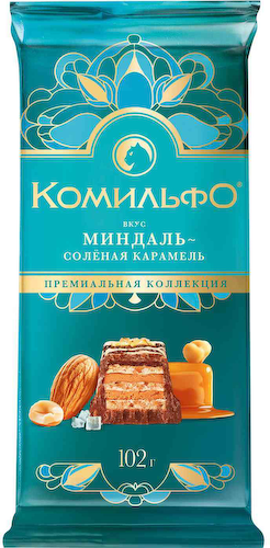 Шоколад Комильфо миндаль-соленая карамель #1
