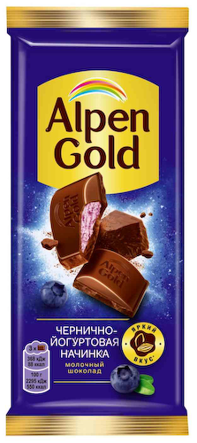 Шоколад молочный Alpen Gold Черника с йогуртом #1