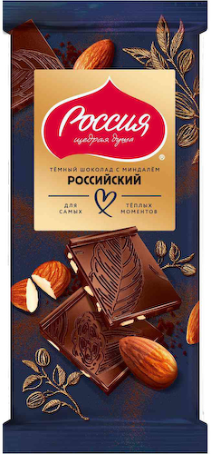 Шоколад темный Россия - Щедрая душа! миндаль #1