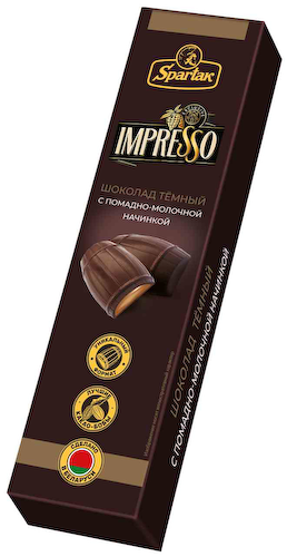 Шоколад темный Спартак Impresso с помадно-молочной начинкой #1