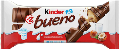 Вафли в молочном шоколаде Kinder bueno с молочно-ореховой начинкой #1